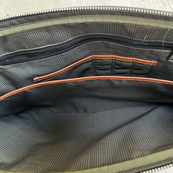 JACK SPADE Tan Solid Leather Briefcase Bag - Picture 5 of 9